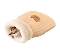 Cat Bed Cave Sleeping Bag Easy Access, Cute Bear , Soft Plush, Warm,