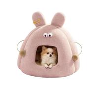 Cat Bed Cave - Windproof Cute Design Enclosure - Cat House with Removable Cushion, Outdoor in Winter as a Sleeping Place for Christmas for Kittens and Pets