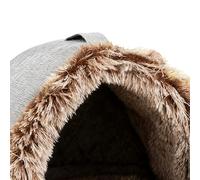 Cat Bed - Covered Warm Nest with Handle, Calming Pet Cave House for Kitten Puppies, Small Medium Pets | Indoor Bedroom Living Room Home Apartment Winter Sleeping Shelter Comfort Nes