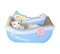 Cat Bed - Creative Bathtub Style Pet Bed Made of Eco-friendly Corrugated Paper with Anti-Scratch Function, Soft and Stable Structure for Daily Relaxation, Warm Area and C
