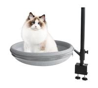Cat Bed Desk Mount - Adjustable 360° Rotating Cat Perch with Comfortable Padded Surface, Stable Mounting Bracket, Easy Assembly | Cozy Cat Lounger for Indoor Desk, Counter, Radiator, RV, Car, Bulk