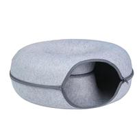 Cat Bed Dog Bed Cat Bed Cat Tunnel Nest Round Felt Cat Tube Play Toy Cat Tunnels For Indoor Cats Cat Maze Toy Appealing Pet Bed For Dog Cat(B,60 * 60 * 27cm)