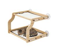 Cat Bed - Double Layer Bed Pet Supplies - Cat Board with Wooden Frame, for Climbing, Sunbathing and Playing on the Bench Indoors or at the