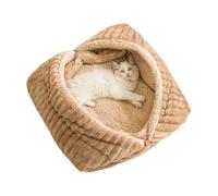 Cat Bed, Foldable, Warm Sleeping Nest, Thickened Cosy Mat and Cave for Home Cats, Suitable for Kittens, Puppies, Small Dogs, Outdoor Travel, Winter Comfort and Resting Places for Pets