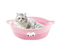 Cat Bed - Folding Breathable Scratching Pet Nest | Cotton Round Dog Basket Scratching Bed | for Playing Sleeping Resting Home Apartment Living Room Summer
