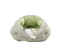 Cat Bed for Cats & Small Dogs, Semi-Enclosed Design Cat Beds for Indoor Cats, Extra Soft Pet Bed for Kitty Puppy (Grey,X-Large)