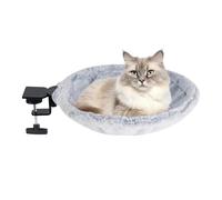 Cat Bed For Desk - Indoor Kitten Hammock Supports 50 Lbs, Rotating Workplace Sleeping Perch, 180 Degree Swivel Plush Seat | Non-Slip Base For Bedroom Bookshelf Living Room Balcony