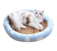 Cat Bed for Indoor Cats, Dog Pet Cooling Mat Cushion Pad Bed Summer Cool Down Comfortable Soft for Pets Small Dogs Kitten Kitty Puppy (Blue,Large)