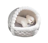 Cat Bed for Indoor Cats, Waterproof and Stain-Resistant Puppy Cave/Tent, Cozy Warm Orthopedic Pet House with Removable Cushion, Detachable Pets Nest for Kittens and Small Dogs (Medium)