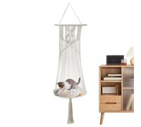 Cat Bed Hammock Cotton Rope Soft Swing Bed Comfortable Cat Lounger | Bohemia Breathable, Natural Cotton, Soft Kitten Hammock, Cozy, Gentle Soft Swing for Window, Corner, Porch, Garden