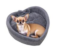 Cat Bed Heart Shaped Soft Pet Bed | Ergonomic Cat Bed for Winter, Apartment, Low Window, Dormitory, Balcony, Bedroom, Outdoor, Living Room