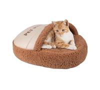 Cat Bed, Hooded Blanket Sleeping Bag, Cozy Covered Pet Bed, 25.59x17.72 inches Compact Calming Warm Shelter, Ideal for Kittens, Puppies. Small Animals, Outdoor, Travel and Winter Use at Home