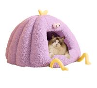 Cat Bed House - Warm Semi-Closed Cat Cave with Removable Washable Cushion, Anti-Slip Bottom, Cozy Indoor Pet House for Cats, Puppies, and Kittens
