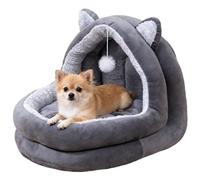 Cat Bed House,Washable Nest with Ball Toy,Small Dog Bed Dome Cat Nest - for Kitten Bunny Indoor Bedroom Living Room Balcony Apartment Dorm Winter Fall