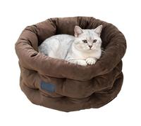 Cat Bed in Cave Shape, Sofa with Raised Edge, Round Large Cat Bed with Non-Slip Base, for Puppies and Kittens as well as for Christmas and Winter as well as for Indoor Use