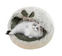 Cat Bed in House Shape - Covered Cat Nest Dog Bed Small, Non-Slip Warm Sleeping Cave Pet Accessories for Winter Sleep, Indoor Balcony Living Room Flat Bedroom Home
