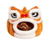 Cat Bed in the Shape of a Cave | Soft and Comfortable Tunnel in Lion Shape, Cat House Bed for Indoor Use, for Outdoor Winter Sleeping Outdoors Home Travel Bedroom and Balcony
