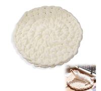 Cat Bed Mat,50cm Knitted Extra-Soft Washable Warm Round Cat Bed Pads Cushions for Indoor Kittens,Cat Trees Towers,Perfect for Kneading Sleeping (White)