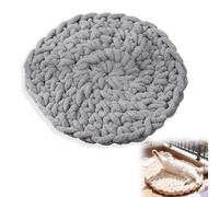 Cat Bed Mat,50cm Knitted Extra-Soft Washable Warm Round Cat Bed Pads Cushions for Indoor Kittens,Cat Trees Towers,Perfect for Kneading Sleeping (Grey)