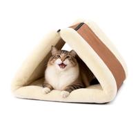 Cat Bed Mat Cave 2-in-1 Pet Tunnel Bed Cat Cushion Convertible Plush Warm House with Zipper Machine Washable Portable for Travel Car Cozy Retreat for Security and Comfort (2PCS, 80*58*3cm)