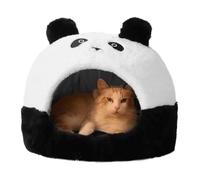 Cat Bed - Panda Design Plush Puppy for Cozy Indoor Comfort, Cats House with Soft Cushion Puppies and Kittens, Small Pet Beds for Home Boredom Winter Naps Relaxation, 17.72 Inch