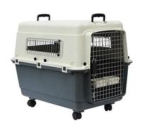 Cat Bed Plastic Airline Shipping Approved Dog Transport Box Pet Cages Bag Carrier And Travel Crates Kennel Pet Bed(White,1-XS)