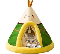 Cat Bed, Removable And Washable Pet Cave, Soft Non-Slip Warm Tent, Portable With Cushion(B,L)