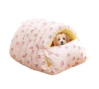 Cat Bed - Semi-Enclosed Winter Pets House | Removables Sleep Beds Feature for Dog Kittens Home Indoor Outdoor Travel Portable Pet Comforts, 48x30x20cm