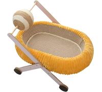 Cat Bed Sisal Cat Scratcher Oval Kitten Scratch Pad Bowl Sisal Scratching Board for Chasing Kitten Supplies