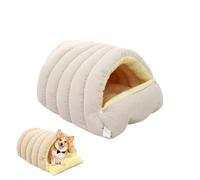 Cat Bed Small Dog Bed, Cat Sleeping Bag, Thickened, warm and Detachable Kitten Bed,Machine washable C at B-eds for Indoor Cats (white, M)
