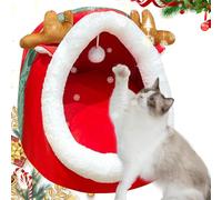 Cat Bed, Soft, Comfortable and Festive Nest | Comfortable Sleeping Cage for Cats in the Winter, for Sleeping, Comfort in Winter, Relaxation at Home and