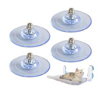 Cat Bed Suction Cups - 4 Piece Mounting Kit for Window Hanger, Heavy Duty PVC Transparent Pads | Non-Slip Recliner Chair Accessory, D Fixings