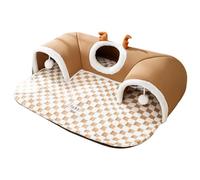 Cat Bed Tunnel - Feline Passage Mat, Insulated Sleeping Hideaway Carpet, Interactive Play Crawl Shelter, Comfort Resting Lounge | Safe Relaxation Zone for Indoor Outdoor Corner Areas