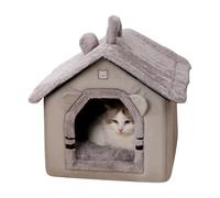 Cat Bed - Warm Padded Sleeping Tent with Carpet | Soft and Warm House Tent Cat Bed, for Calming Pets on Outdoor Travel During Winter