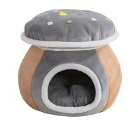 Cat Bed with Cover | Semi-Closed Mushroom Shaped Dog House, Indoor Cat Houses | For the Balcony Room, Apartment, House and Puppy L Animal