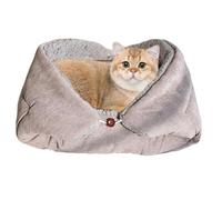 Cat Bed with Hood, 70 x 50 cm, Large Cat Bed - Cosy Sleeping Bags for Small Dogs, Cat Nest Puppy Bed, Washable Sleeping Hide, Pet Sofas for Indoor Use, Warm Dog Kennel