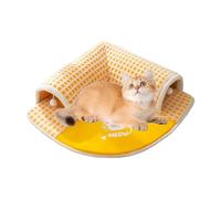 Cat Bed with Tunnel, Cat Carpet Tunnel | Soft 2 in 1 Plush Cat Tunnel - Play Tunnel, Cat Tunnel Rug with Non-Slip Bottom, Cat Hide and Seek Cat Toy for Indoor and Outdoor Use