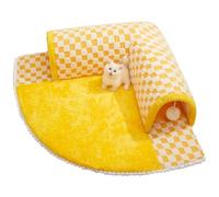 Cat Bed with Tunnel - Detachable Pet Playground Hideplace with Non-Slip Bottom | Peekaboo Cat Cave Tunnel - for Indoor Home Kitten Puppy Sleeping Napping Resting Playing