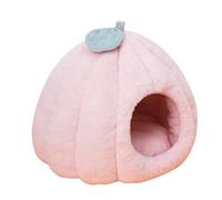 Cat Beds and Sofa Cave House Pumpkin Indoor Kennel with Detachable Cushion for Pets S
