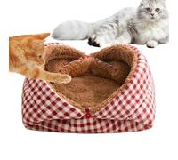 Cat Beds For Indoor - 18.1x16.5in Corduroy Cotton, Foldable Cave Nest, Thickened Warm Pet Sleeping Mat | Kitten Warm Space, Small Dog Relaxation, Outdoor Bedding, Winter Calming Animal Retreat