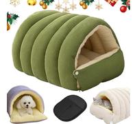 Cat Beds for Indoor Cats, Cozy Monster Cat Bed, with Removable & Washable Cushioned, Dog House Indoor, Dog Beds Cave, Dogs Sleeping Bag, for Cats and Small Dog (Green, M)