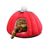 Cat Beds for Indoor Cats - Cute Halloween Pumpkin Cat House | Semi Enclosed Dog House Halloween Pumpkin Cat Tent Semi-Enclosed Pet Kennel