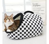 Cat Beds for Indoor Cats,Cute Slipper Cat Bed Cave,Cozy Soft Durable Slipper Dog Bed for Small,Anti Slip Bottom Cat Tent Bed,Removable Washable Cushion (Black+White, S(18.3 * 12 * 10 inch))