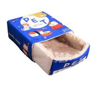Cat Beds for Indoor Cats, House Cat Bed, Removable Cat House in Snack Shape, Rectangular, Machine Washable, Soft Extendable Dog Bed with Zip, for Pet Shop, Cats