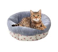 Cat Beds For Indoor Cats - Thickened Plush Ring, Mellow Circular Cushioning, Gentle All Season, Expressive Soft Snuggle Shaping, Enriched Padded Interior Outline | For Kittens Small Dogs Puppi