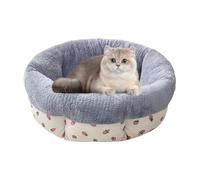 Cat Beds for Indoor Cats, Warm Round Donut Pet Bed, Soft Cat Bed for Small Dogs, Machine Washable Cat Bed, Calming Pet Bed, All Seasons Cat Bed, Non Slip Bottom Cat Bed, Cozy Cat Sleeping Bed