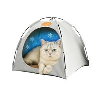 Cat Beds for Indoor Small Dog Cave Bed with Anti-Slip, Kitten Tent House Removable Cushioned Pillow, Super Soft Calming Pet Sofa Mats Ideal for Cats and Puppy or Rabbit(Light Gray-A,XL)