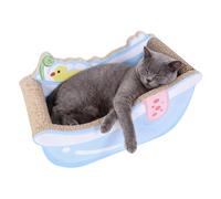 Cat Beds | With Corrugated Cardboard Scratching Board,Cute Corrugated Cardboard Bed For Cats - For Pets Soothing Sleep Game Enrichment Indoor Decoration Home Living Room Balcony Apartment