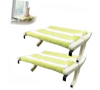 Cat Bedside Hammock, with 4 Updated Suction Cups, One-Step Sliding Clamping Slot Adjustment Cat Hammock with Removable Covers. (2PCS)