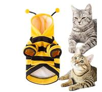 Cat Bee Costume | Cat Outfits | Halloween Cat Costume | Bee Dog Costumes | Dog Bee Hoodies | Cat Dog Clothing Cute Dress Up Costume | Pet Bee Costume Hooded For Small Dogs And Cats